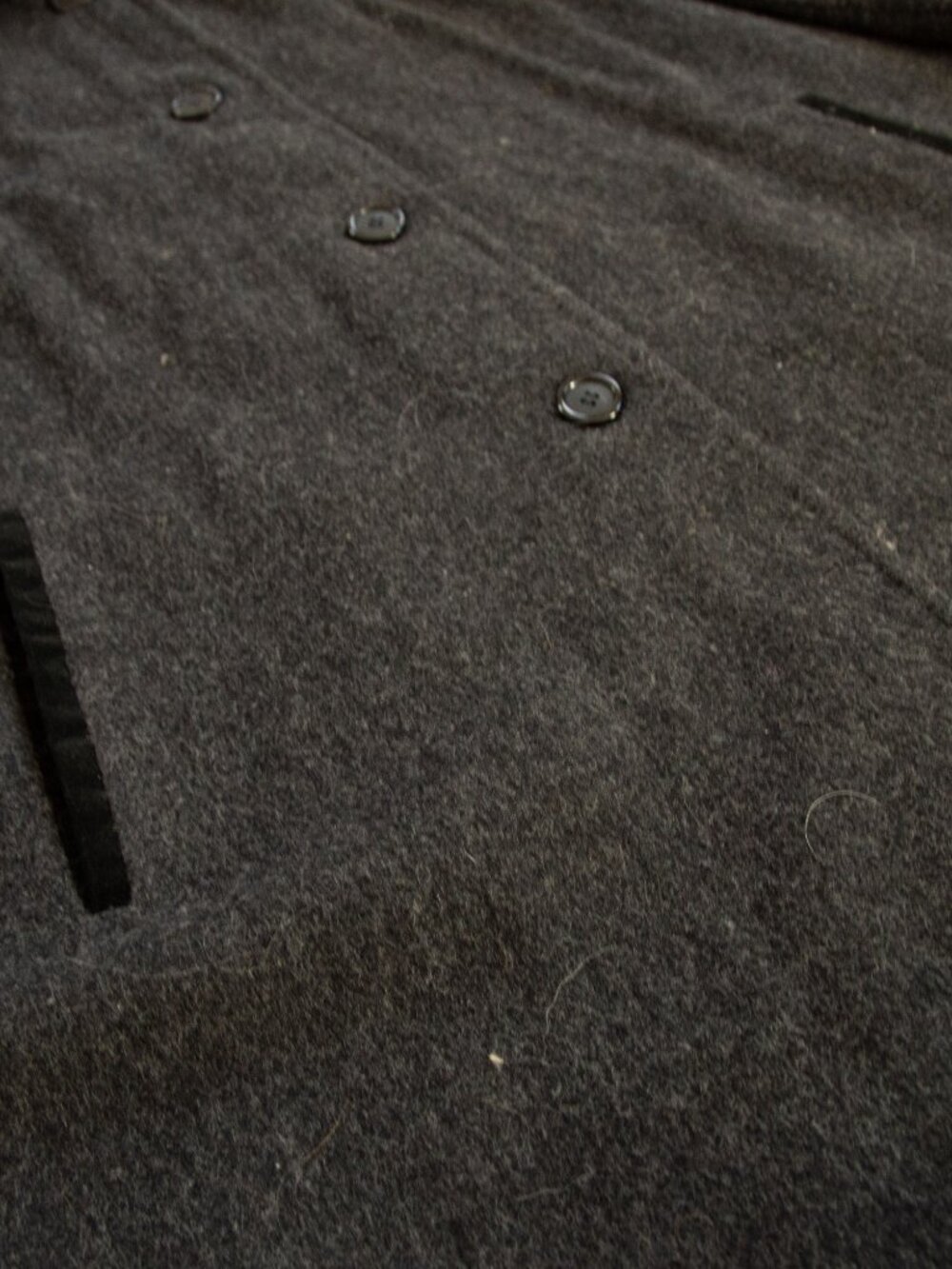 Vintage Academia Librarian Cape, Wool, Black/Gray - Picture 4 of 7